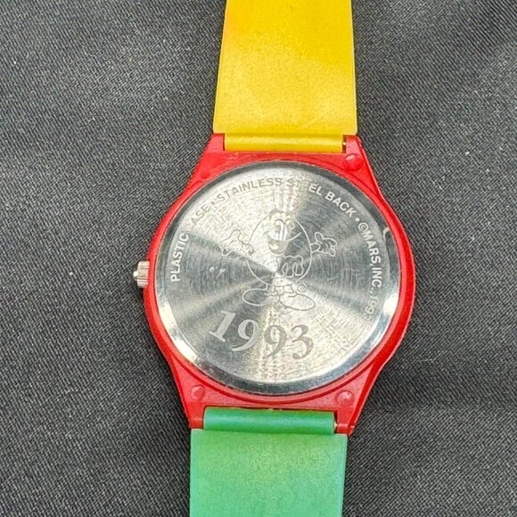 Vintage 1993 Advertising M&M Wrist Watch Engraved Special Edition-Needs Battery - Picture 4 of 5